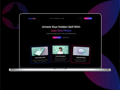 Zentraits – AI-Powered Personality Insight Platform landing page ui website design