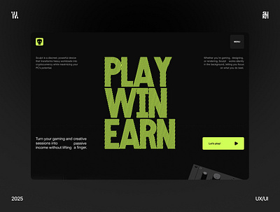 Mining device - Website 3d ai animation awwards branding creative crypto games graphic design images product design solutions swiss grid ui ux web3