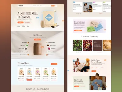 Ka'Chava Web Design cta design ecommerce gift cards health website hero section homepage ingredients infographic products uiux web design website