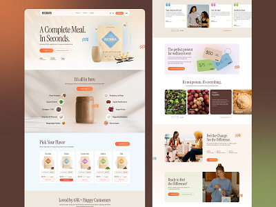 Ka'Chava Web Design cta design ecommerce gift cards health website hero section homepage ingredients infographic products uiux web design website