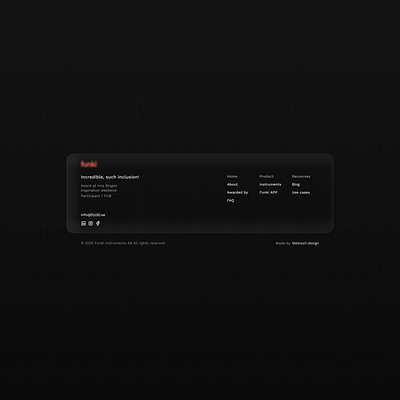 Footer dark mode design footer