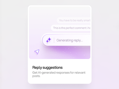 AI-Powered Reply Suggestions UI Design ai interface chatbot ui clean layout conversation helper digital assistant engaging visuals futuristic design intuitive experience minimal design mobile concept product concept productivity tool reply generator seamless interaction smart replies text suggestions ui desogn user assistant ux design ux inspiration