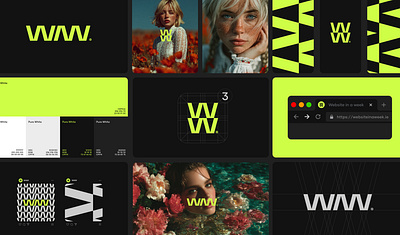 Website in a Week brand branddesign brandidentity branding creative design graphic design identity inspiration logo logodesign logomark logos logotype minimal neon vibrant wordmark