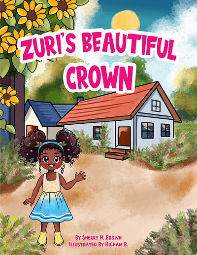 Zuri's Beautiful Crown children books illustration kdp story