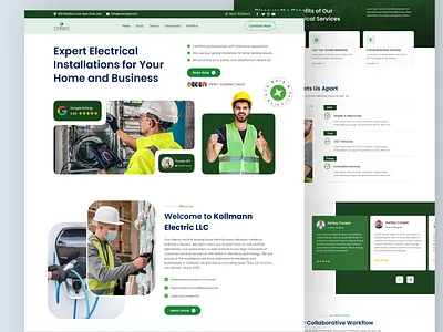 Electrical installation Website electrical company electrical contractor electrical installation electrical maintenance electrical repair electrical services electrical website electrician website figma figma templete home page homepage design industrial electrical landing page landing page ui power solutions residential electrical ui design web design wiring lighting