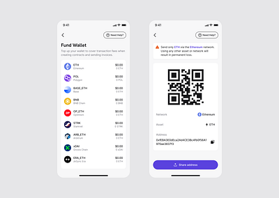 Fund Wallet app app design crypto design interface mobile app ui ui design uiux ux design wallet web3