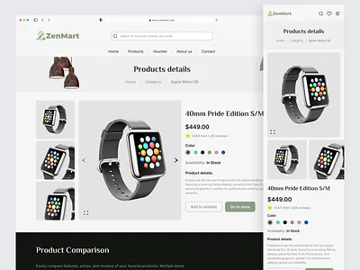 ZenMart Product Page – Minimal eCommerce UI – Figma Ready aiproductdesign beautyproducts cartcheckout cleandesign darkmodeui dashboardui ecommerceui fashionstore figma majidurrahman majiduruix marketplace minimalui modernui productpage shopui uidesign uxdesign webdesign