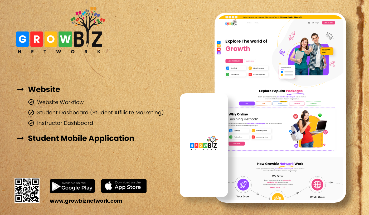 Online Learning Website UI Design branding graphic design ui