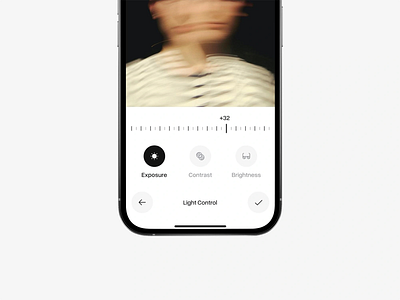 Photo Editor Interface Design app design app layout contrast toggle editing tools exposure adjustment interface design interface minimalism ios concept light control mobile interface modern ui photo editor photo editor i product design slider control ui design ui simplicity user interaction ux design visual feedback