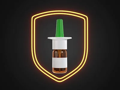 Rhinocort 3d animation medical particles