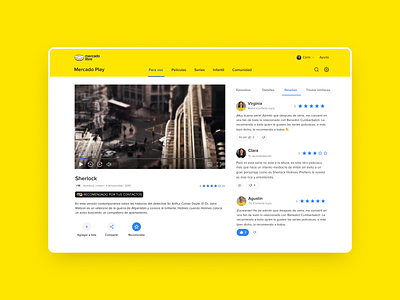 Streaming — Reviews UI branding challenge mercadolibre ui