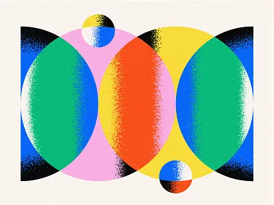 Shape Studies: 090 abstract bauhaus blue branding circles design geometric geometry illustration memphis minimal poster shapes texture vector vibrant wall art