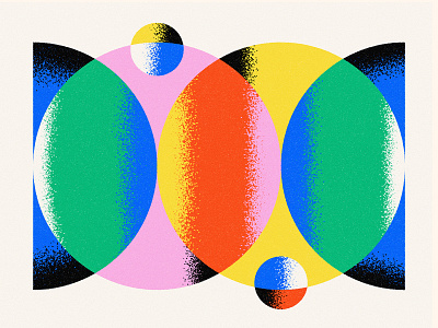 Shape Studies: 090 abstract bauhaus blue branding circles design geometric geometry illustration memphis minimal poster shapes texture vector vibrant wall art