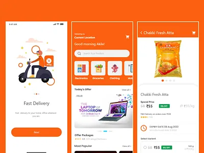 Food Delivery App UI Ux Design branding graphic design logo motion graphics ui
