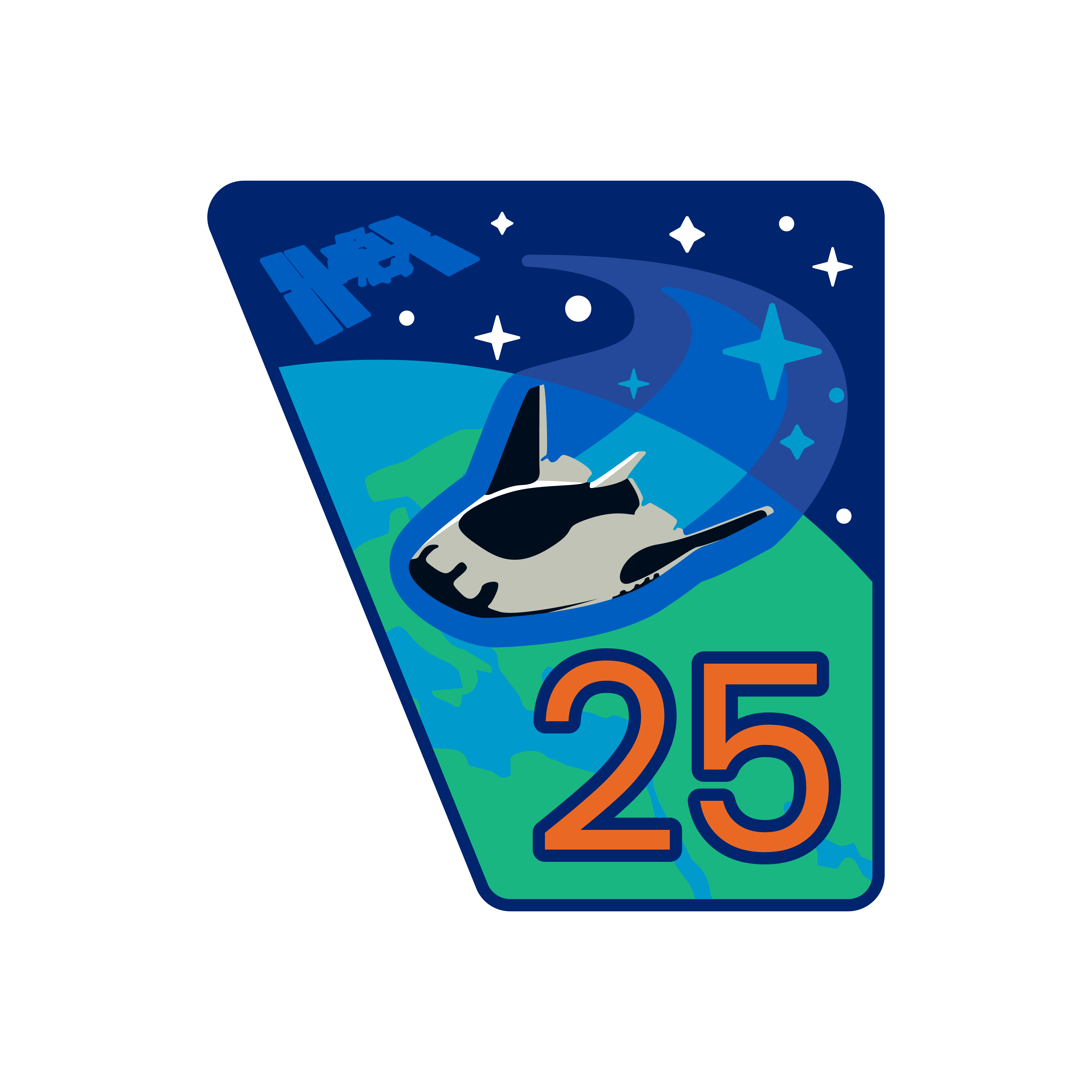 Space Patch: Sierra Space Dreamchaser earth embroidered illustration iss limited pallete merch patch patches promo sierra space stars tech vector