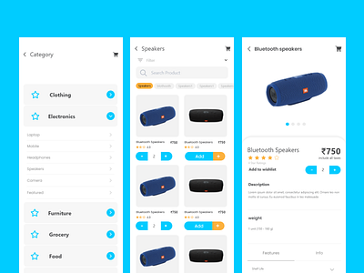 E-Commerce Platform App UI Design branding graphic design logo ui