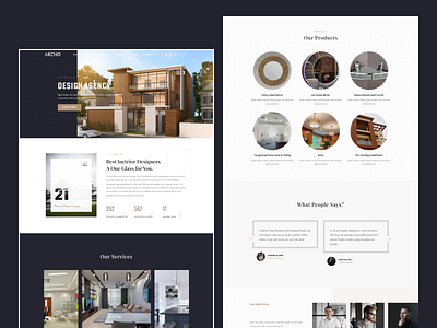 Home Interior Website UI Design branding graphic design logo ui