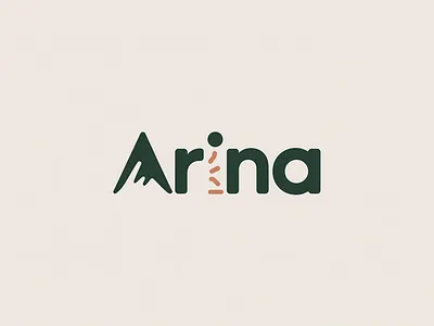 Minimalist Outdoor Brand Logo for Arina Adventure Wordmark Logo branding design graphic design illustration logo logo design typography ui ux vector