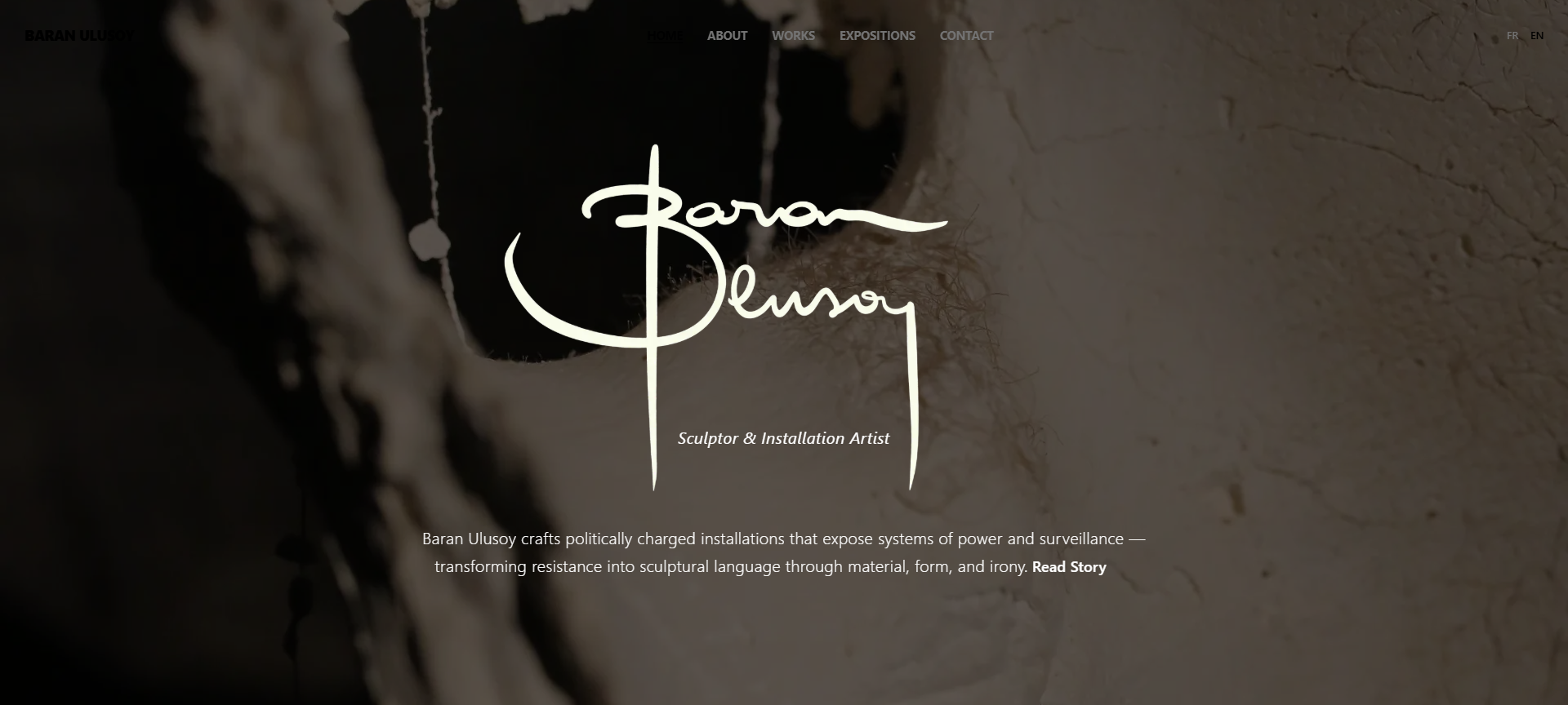 Example of An Expressive Site For Creators, Brands