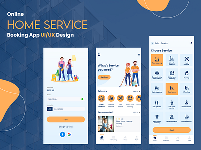 Ninja Care – Online Maid Booking App for Home Cleaning app branding design graphic design logo motion graphics ui ux