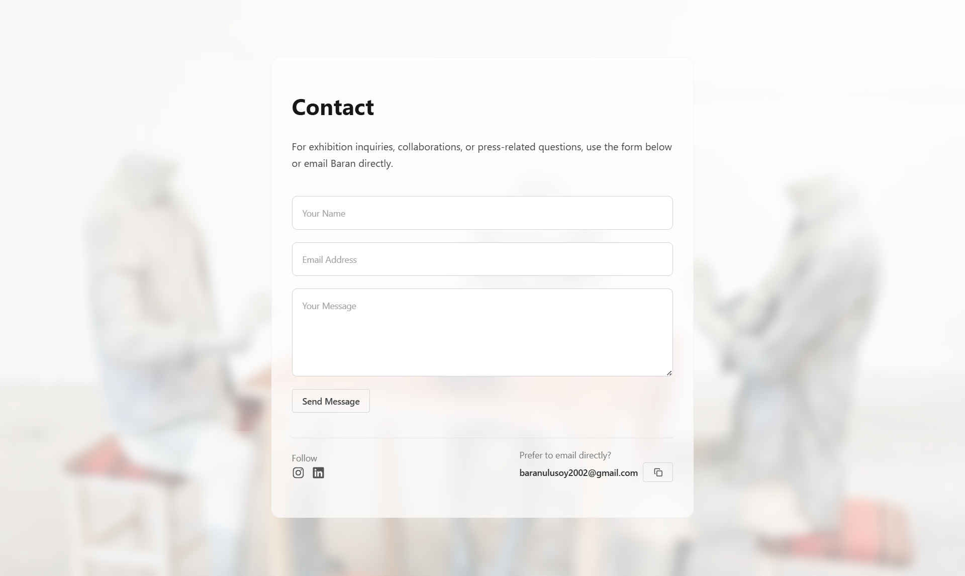 Example of An Expressive Site For Creators, Brands