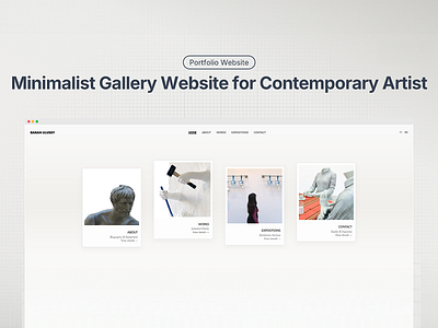 Minimalist, Editorial Artist Portfolio Website artist portfolio artist website branding clean ui contemporary creativeagency designer dribbbledaily editorial front end developer frontend developer gallery website minimal design minimalism next.js portfolio website typography ui ui ux web design