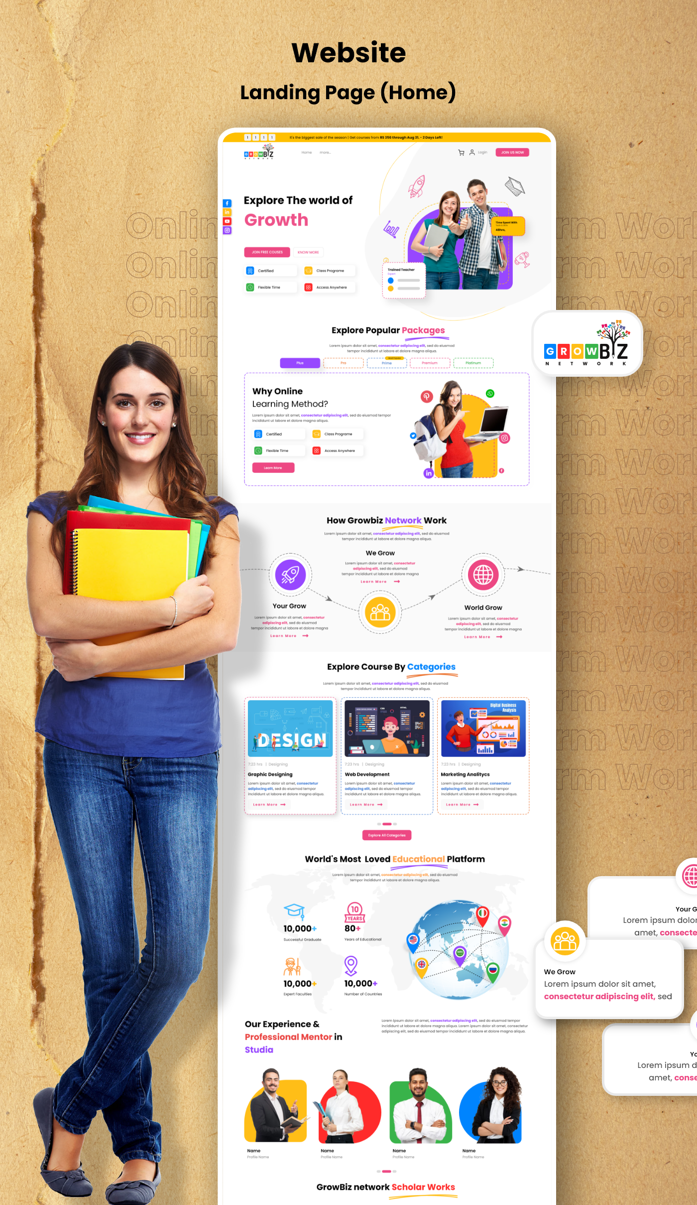 Example of Website Design & Development, B2 B Web