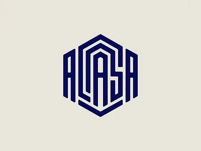 Minimal Mayan Glyph Style Logo for ‘ALASA’ Vector Hexagon Mark branding design graphic design illustration logo logo design typography ui ux vector