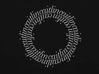 Namedala black and white branding caitlin circle designer geometry logo lotr mandala moody pattern personal sacred typography