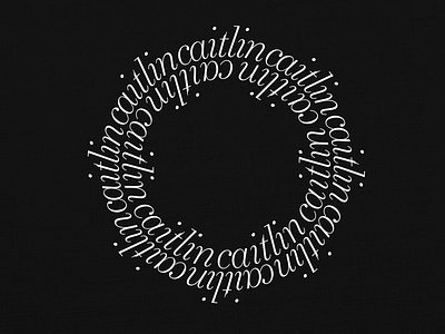 Namedala black and white branding caitlin circle designer geometry logo lotr mandala moody pattern personal sacred typography