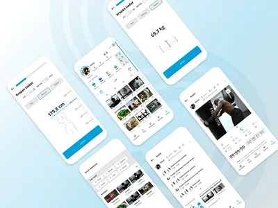 Sport App app design clean design fitness app goals health app mobile app design modern design product design progress tracking prototype ui uiux design user experience user interface ux