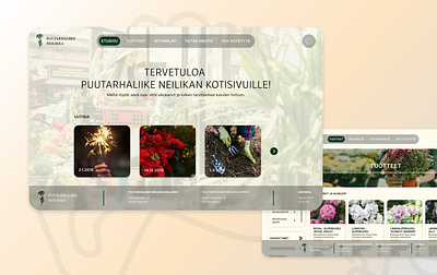 Gardening Store Website UI/UX e commerce figma flower shop gardening interaction design natural aesthetic navigation online store prototype uiux design user experience user interface web design website