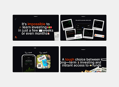 Pitch deck slides app blockchain branding crypto design ethereum fintech investing investments ios app pitchdeck presentation slides ui