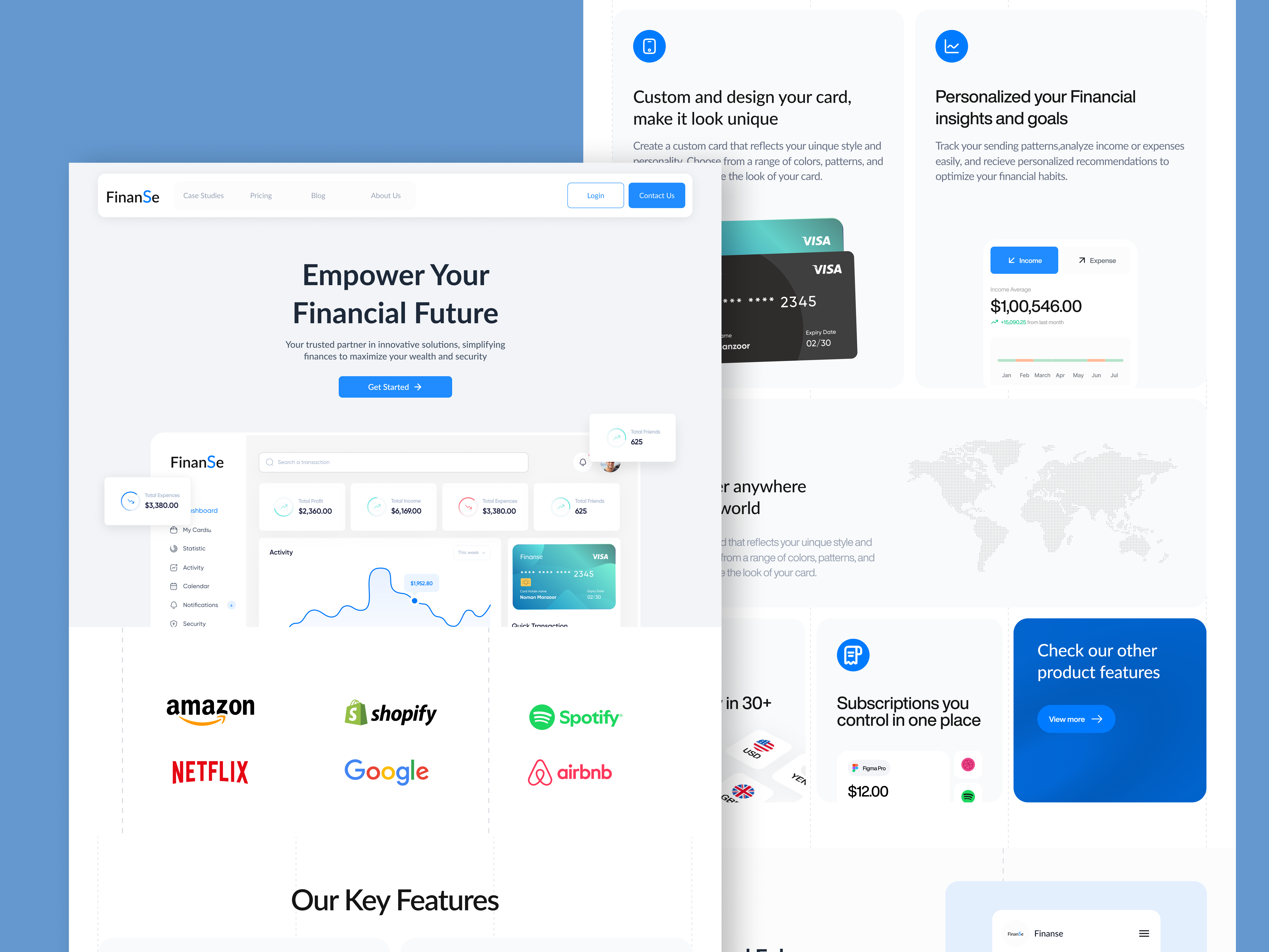 FinanSe - Landing Page UI UX Design bank app banking app finance finance app finance business finance websiite finance weebsite design fintech landing page minimal design mobile app mobile banking money transfer ui uidesign uiux ux uxdesign webdesign website design