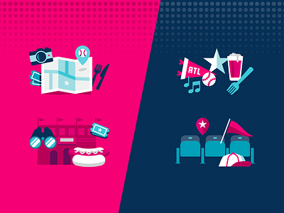 MLB Game Day icons | SBNation baseball fans icons illustrations sports stadium team