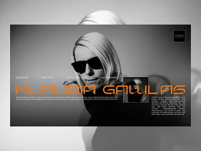 Hero Section - DJ Klaudia Gawlas artist website concept creative website layout dark ui design dj portfolio dj website electronic music design female dj branding festival website hero banner design hero section klaudia gawlas design modern web design music artist ui music industry ui music landing page responsive web ui techno dj web ui inspiration ux for musicians web design for djs