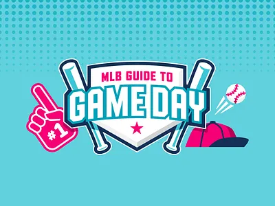 MLB Game Day Badge | SBNation badge baseball bats fan hat home plate illustration logo