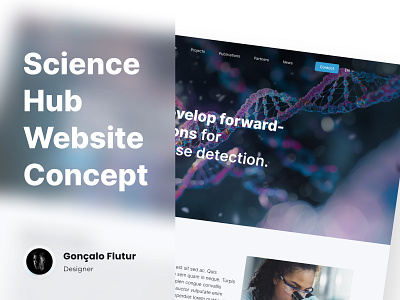 Science Hub - Lading Page Concept branding design graphic design ui ux web design