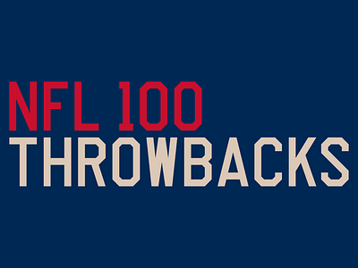 NFL 100 Throwbacks conept football graphic design nfl retro uniform vintage