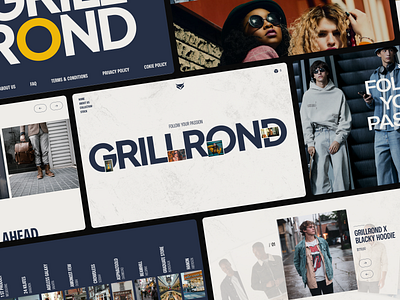 Grillrond - Fashion E-Commerce Website casual clothing collection e commerce ecommerce elegant fashion landing page marketplace online store pasion product shirt shop store style ui ui design web design website