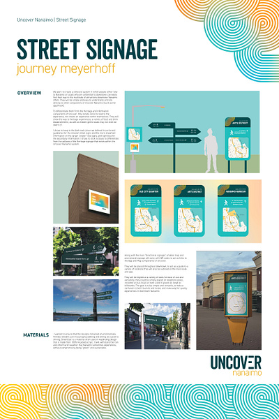 UNCOVER Nanaimo Wayfinding Design branding design illustration map signage street sign wayfinding