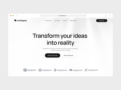 Landingplay – Minimalist Hero Section animation clean design hero section landing page minimal saas startup ui ui design uiux ux web design