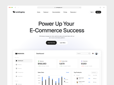 E Commerce Hero Section branding clean design ecommerce hero section landing page minimalist modern saas store ui ui design uiux ux web design