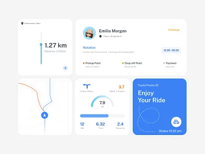 Xride - Universal Ride-Sharing UI Component app component app design dashboard elements figma ride ride sharing app ui component ui design ux design web app