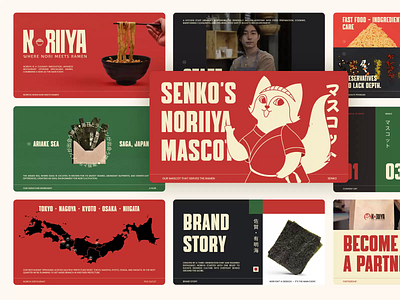 Noriiya - Japanese Ramen Restaurant Pitch Deck animation brand brand identity branding branding presentation cute mascot design food fox graphic design illustration logo motion motion graphics pitch deck pitchdeck presentation ramen restaurant vektora