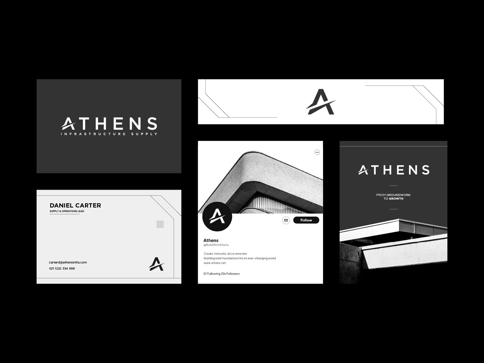 Logo Design for Athens abstract logo brand design brand identity branding design graphic design identity illustration infrastructure lettermark logo logo design logotype minimalist logo monogram symbol ui vector wordmark