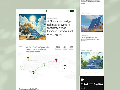 Solara - About Us Page Website about us about us page built eco energy graphic design project renewable smart home solar solar energy solar panel ui ui ux website website design