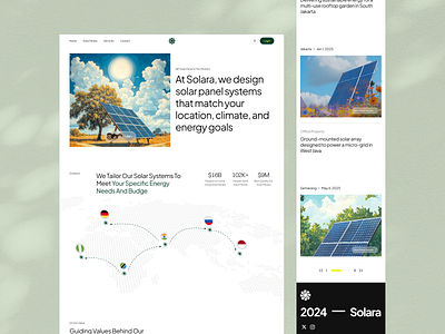 Solara - About Us Page Website about us about us page built eco energy graphic design project renewable smart home solar solar energy solar panel ui ui ux website website design