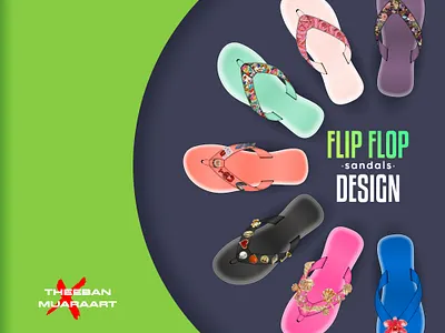 Collaboration Projects FTIMABIN THEEBAN X MUARA ART design footwear design graphic design illustration sandals design techpack design vector