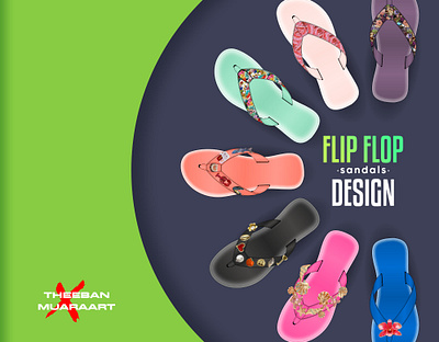 Collaboration Projects FTIMABIN THEEBAN X MUARA ART design footwear design graphic design illustration sandals design techpack design vector